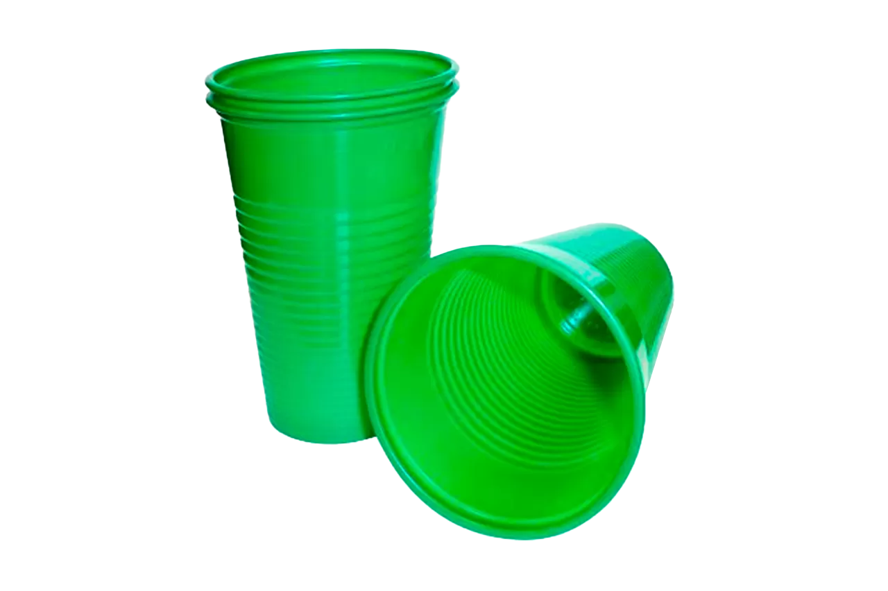 Стаканы одноразовые Химлаборприбор / зеленые (200 шт.)