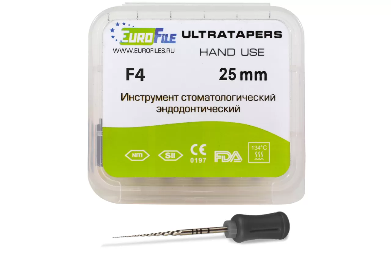 Ручные файлы 25мм F4 (6шт), Еврофайл