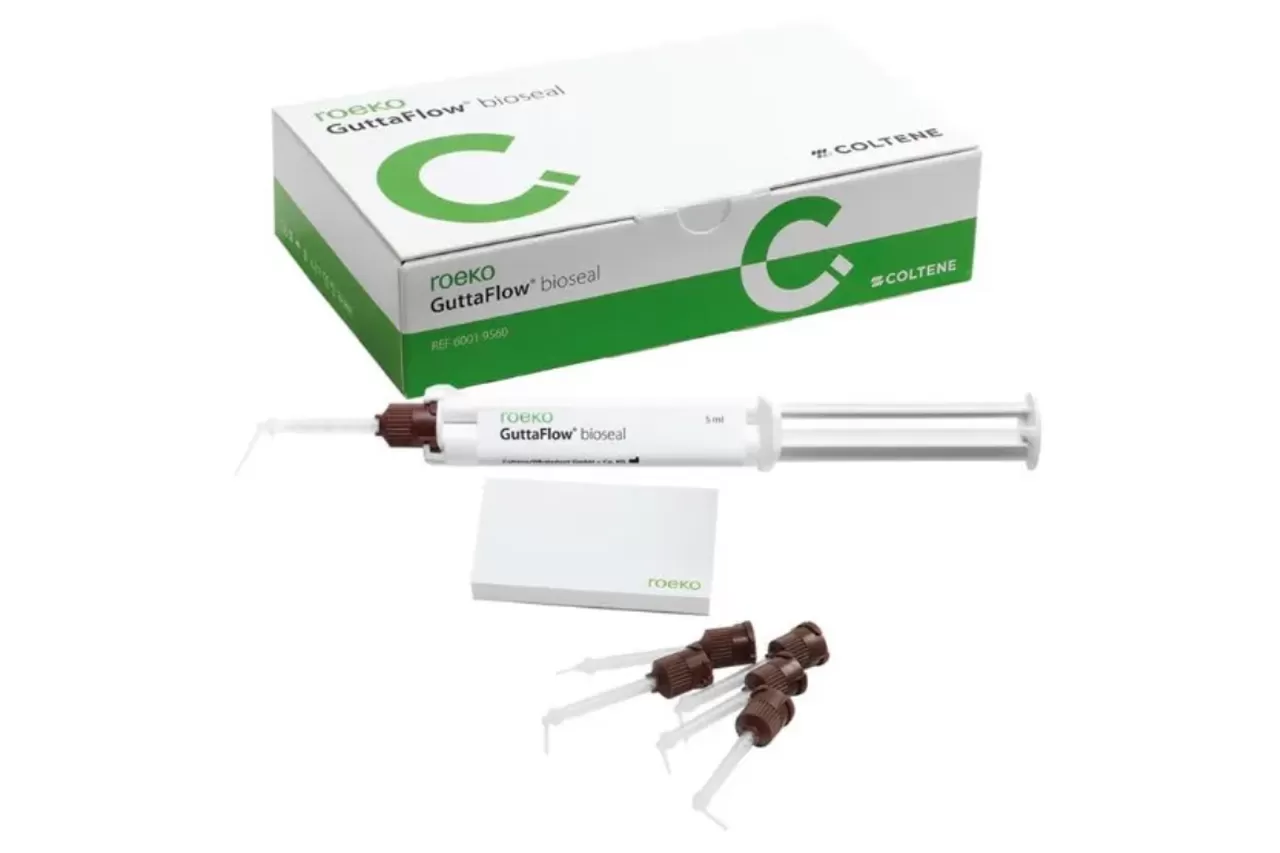 Guttaflow Bioseal (5 мл. + 12 нас.) материал для обтурации корневых каналов с биостеклом