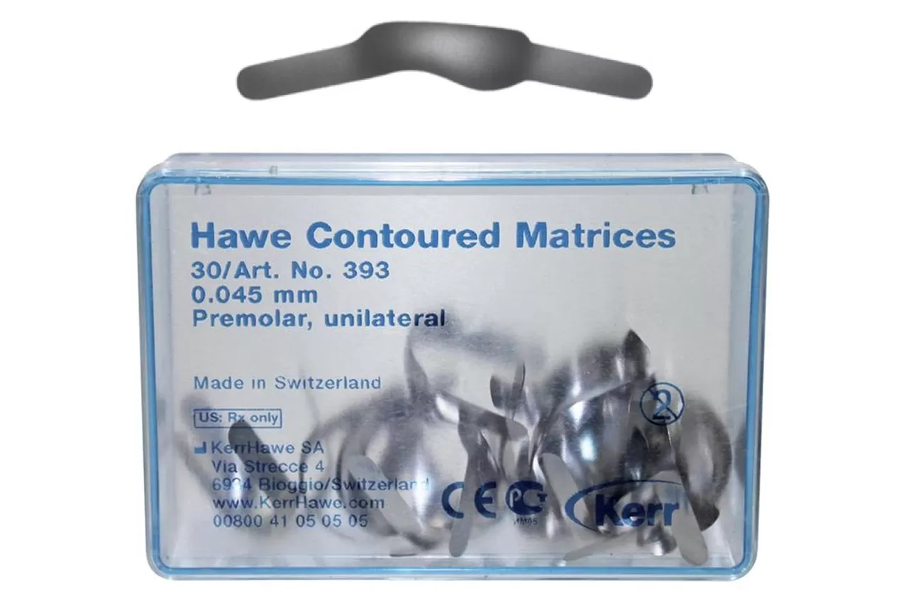 Матрицы Contoured Premolar 0,045 мм (30 шт.) односторонние, нерж.сталь