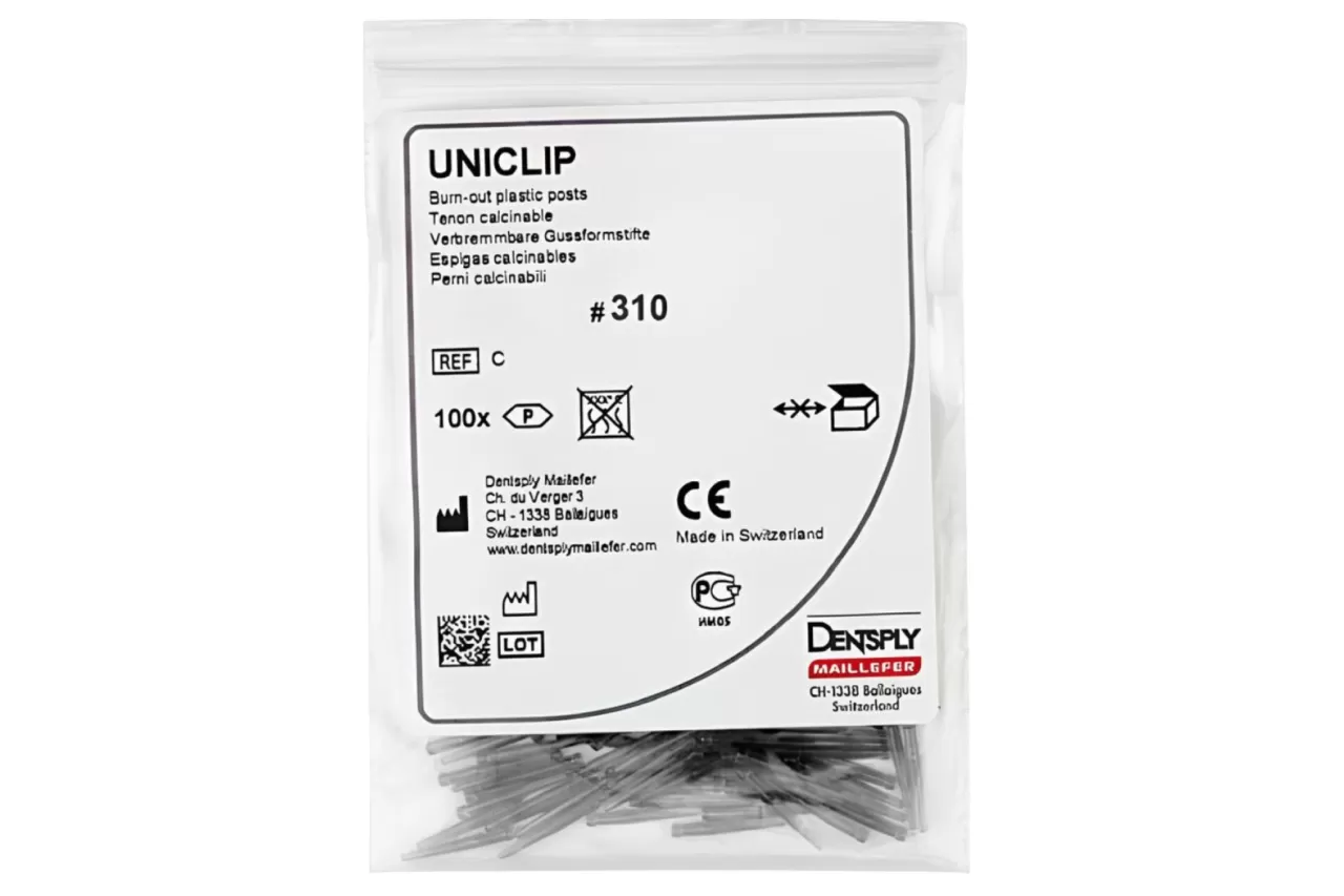 Беззольные штифты Uniclip N310 Черные (1 мм. x 100 шт.)