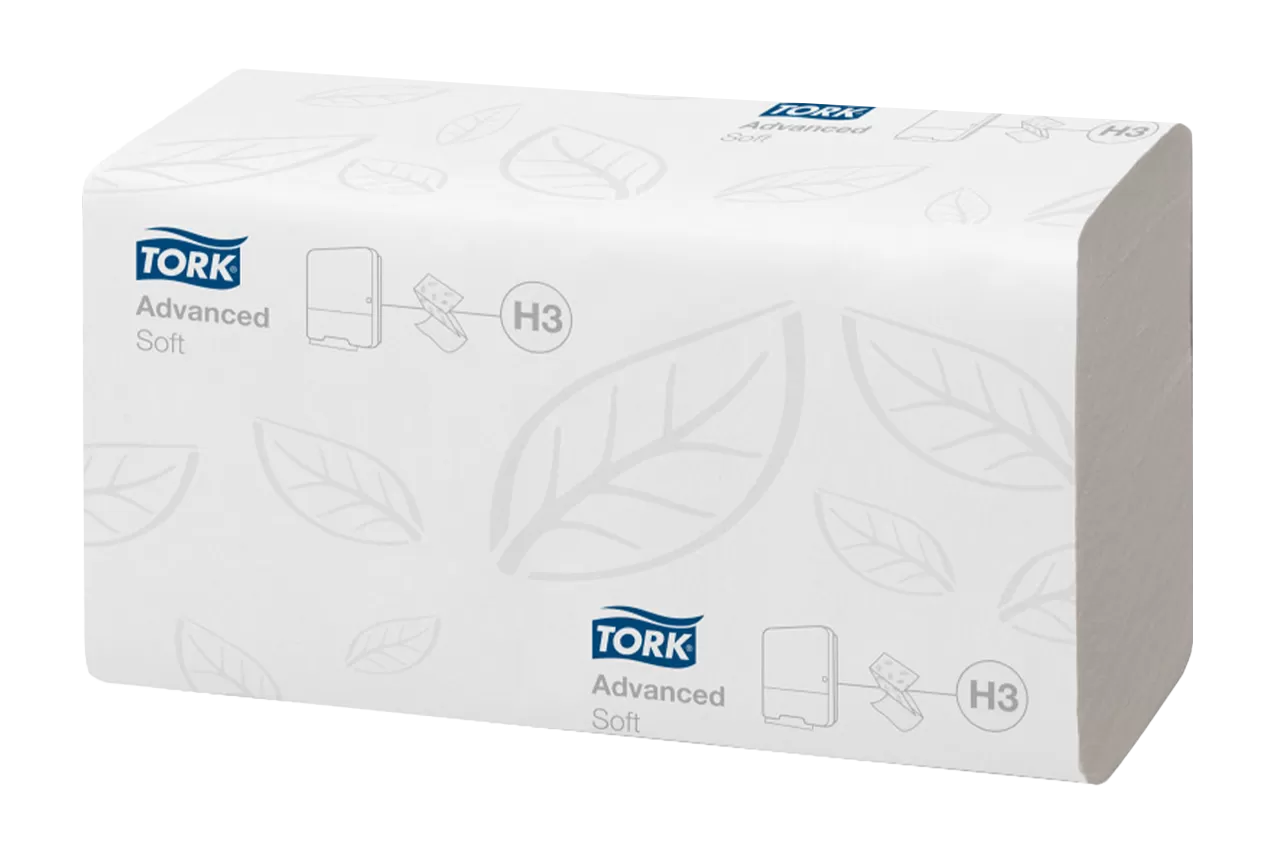 Полотенца Tork Advanced двухслойные 23х23 см / белые (200 шт.)