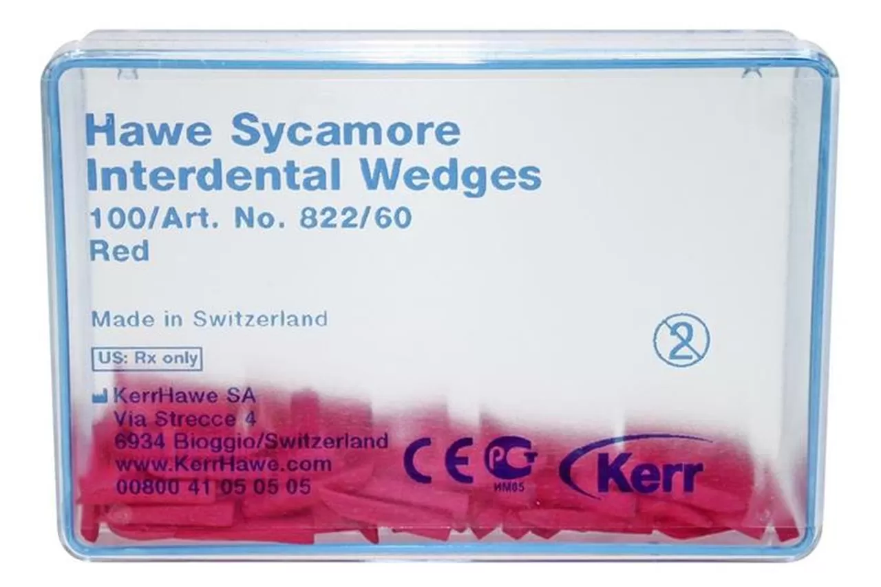 822/60 Клинья Sycamore Interdental деревянные красные (50 шт.)