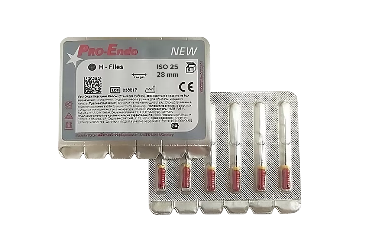 H-Files Pro-Endo N25 L28 ручные (6 шт.)