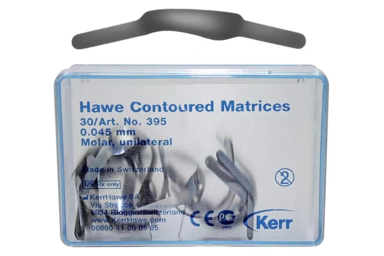 Матрицы Contoured Molar 395, 0,045 мм (30 шт.) двухсторонние