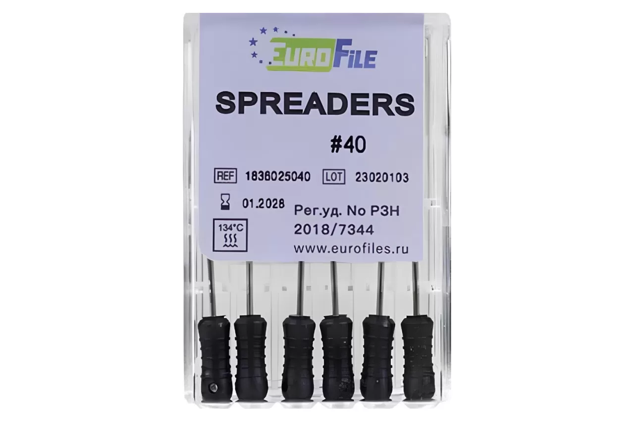 Spreaders Eurofile N40 L25 ник.-титан ручной (6 шт.)