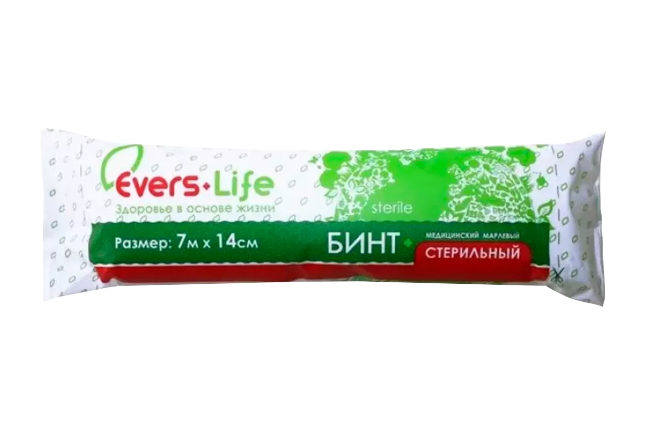 Бинт марлевый стерильный Eftex, 7м x 14см (1 шт.)