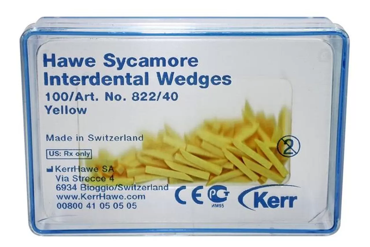 822/40 Клинья Sycamore Interdental Wedges жёлтые (100 шт.)