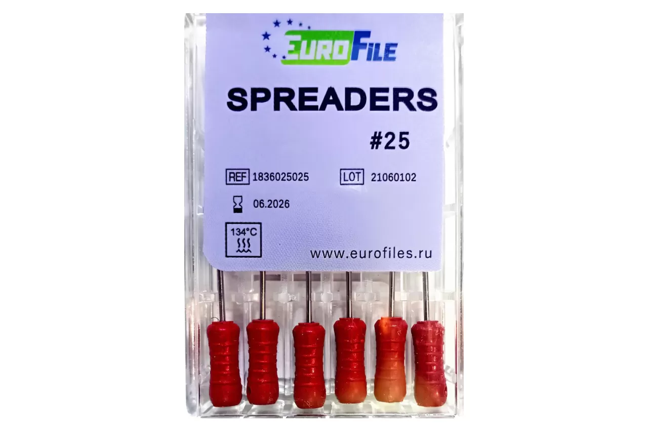 Spreaders Eurofile N25 L25 ник.-титан ручной (6 шт.)