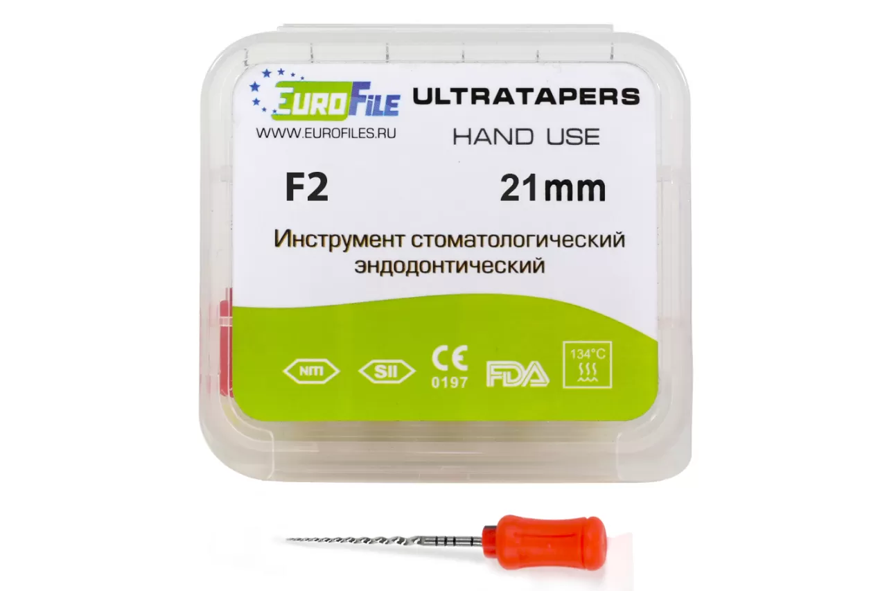 Ручные файлы 21мм F2 (6шт), Еврофайл