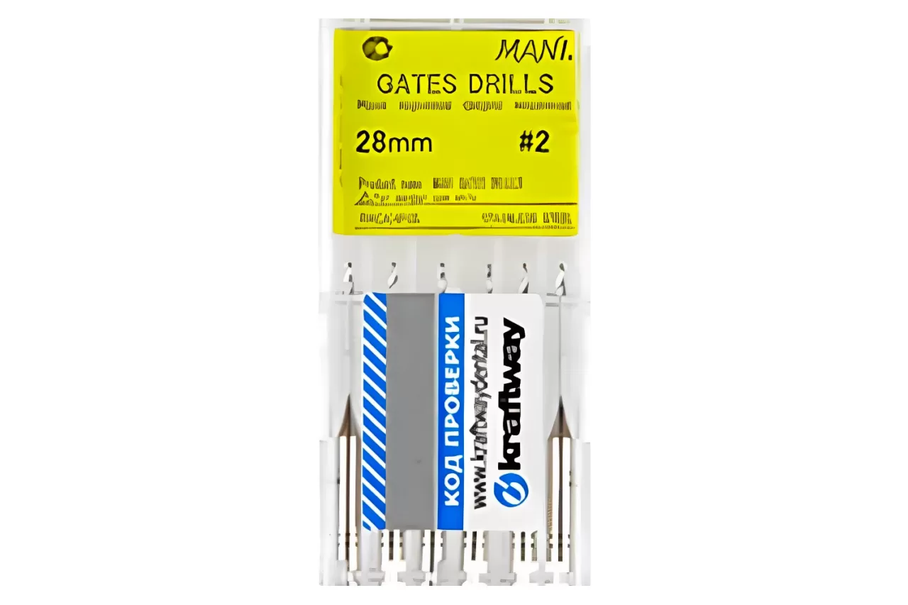 Gates drills Mani N2 L28 машинные (6 шт.)