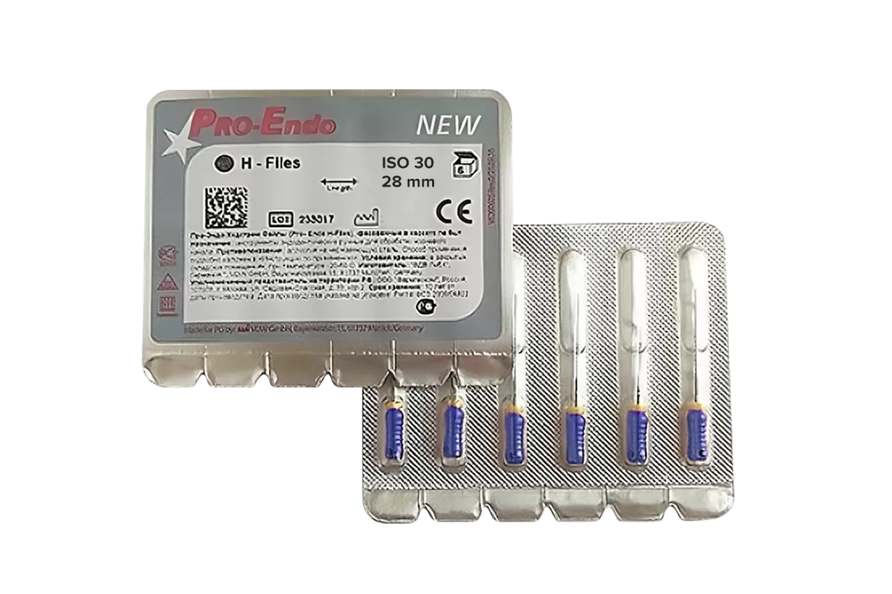 H-Files Pro-Endo N30 L28 ручные (6 шт.)