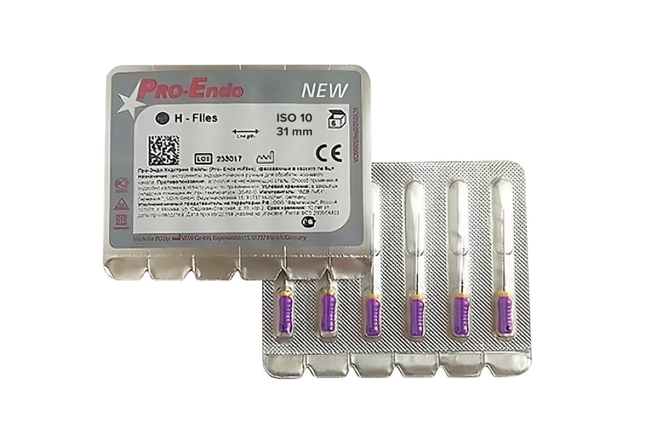 H-Files Pro-Endo N10 L31 ручные (6 шт.)