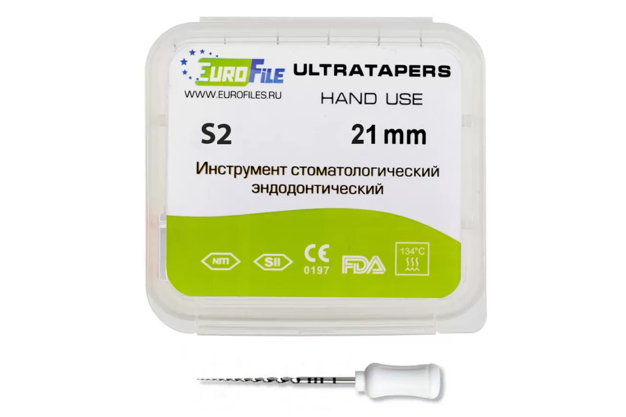 Ручные файлы 21мм S2 (6шт), Еврофайл