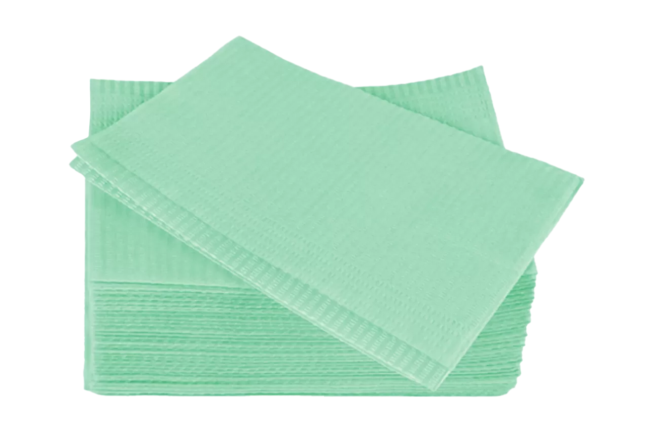 Medicom Dry-back Dental Bibs зеленые (500 шт.)