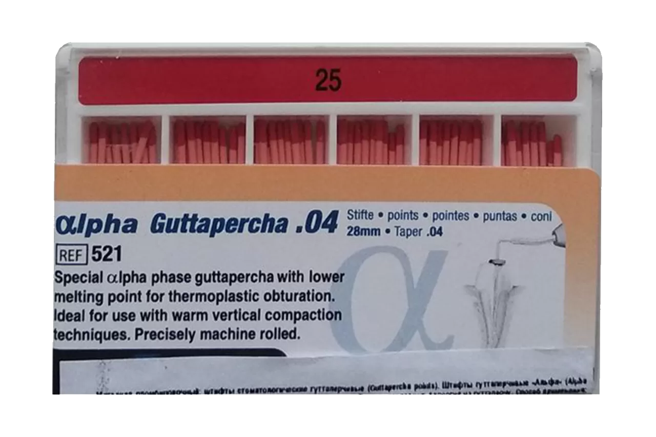 Alpha Гуттаперча .04 N25 (60 шт.)