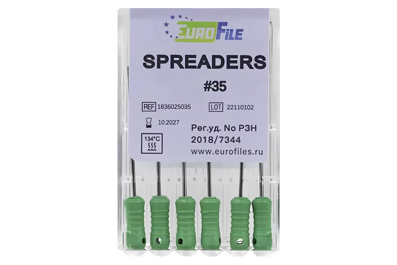 Spreaders Eurofile N35 L25 ник.-титан ручной (6 шт.)