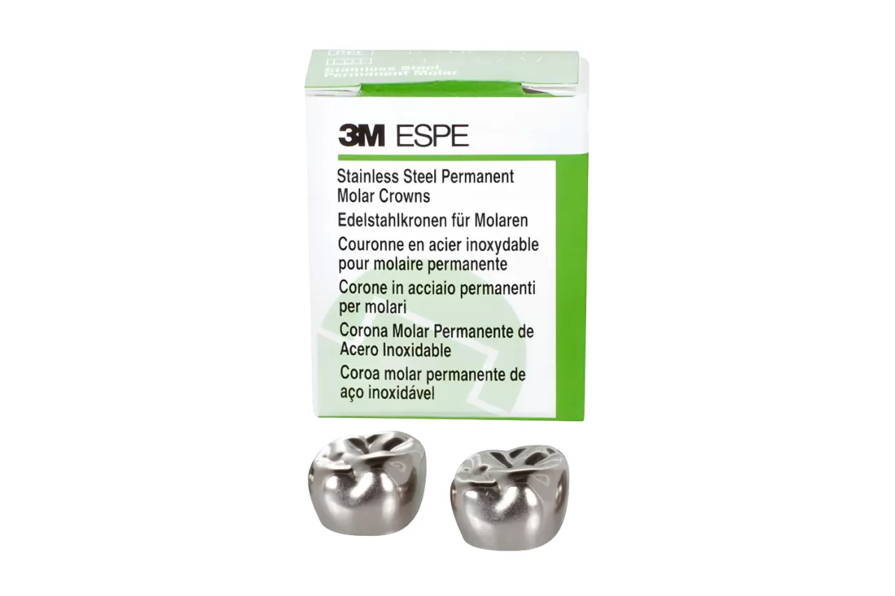 Коронки Steel Crowns, второй нижний правый моляр, размер 3 (2 шт.)