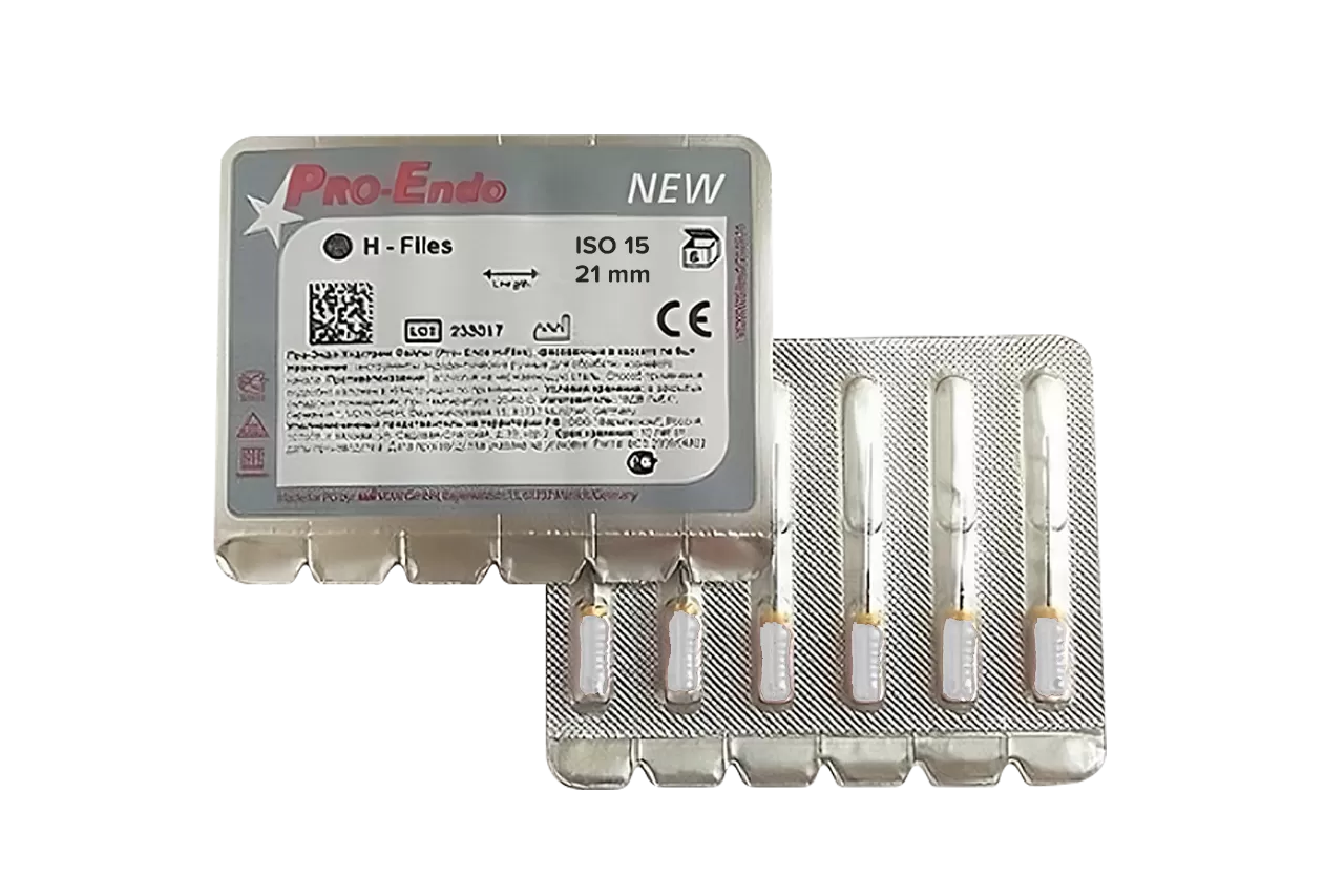 H-Files Pro-Endo N15 L21 ручные (6 шт.)
