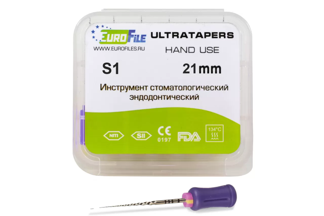 Ручные файлы 21мм S1 (6шт), Еврофайл
