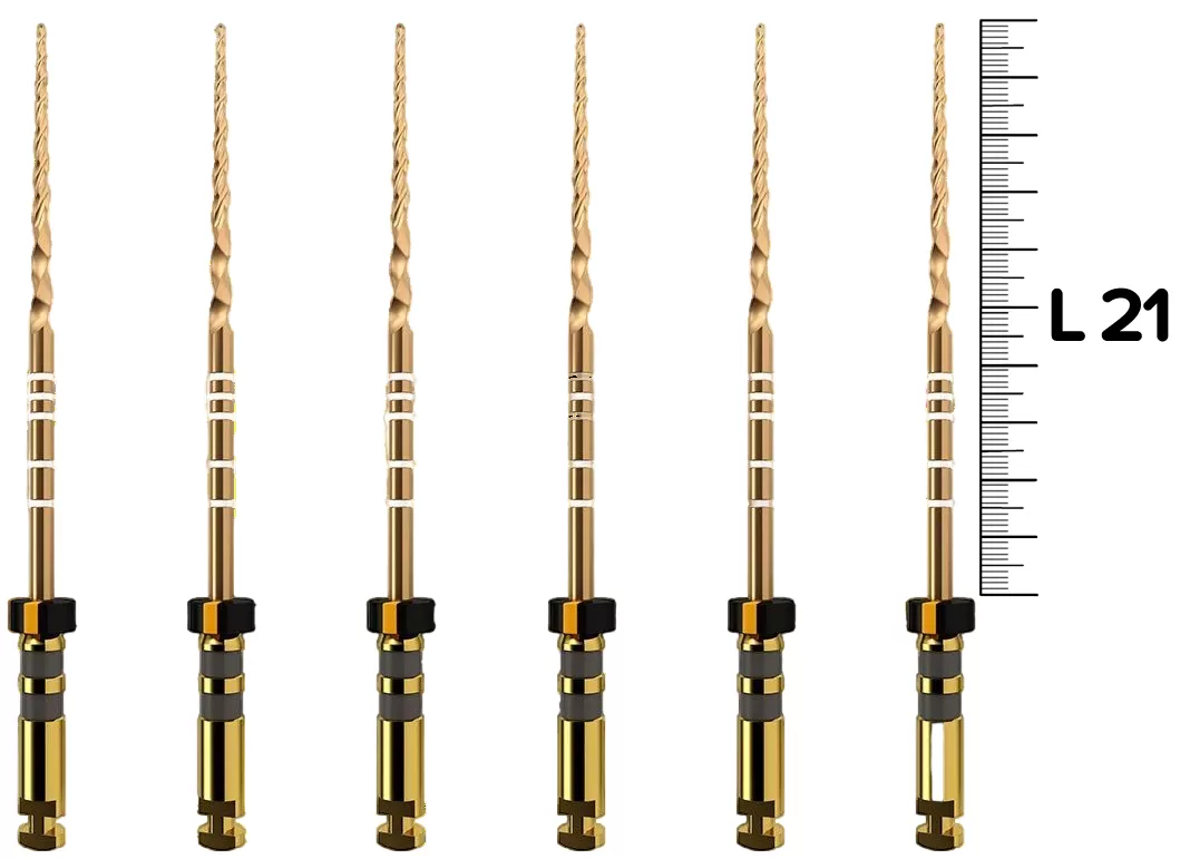 ProTaper Gold F4 21мм ster машинные (6шт), Dentsply