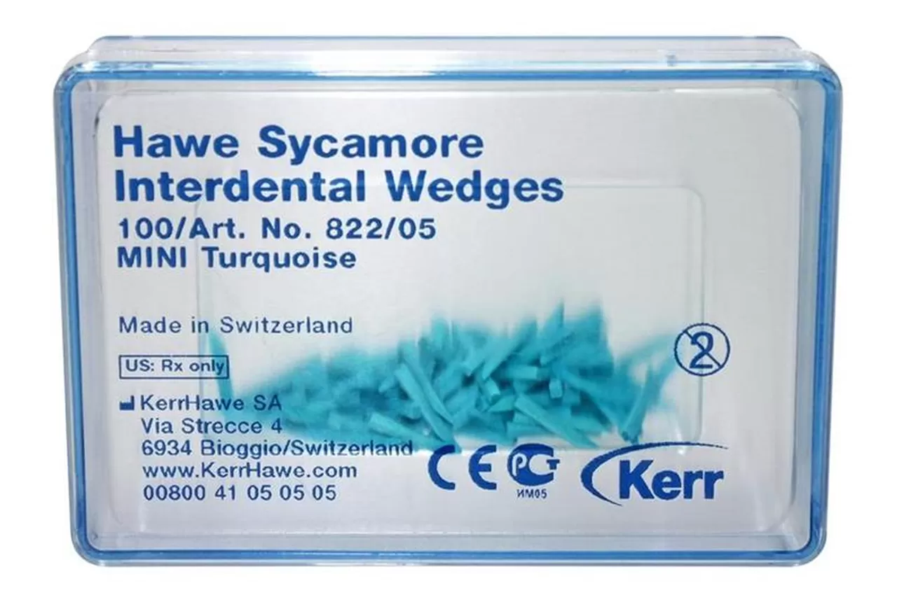 822/05 Клинья Sycamore Interdental деревянные бирюзовые (100 шт.)