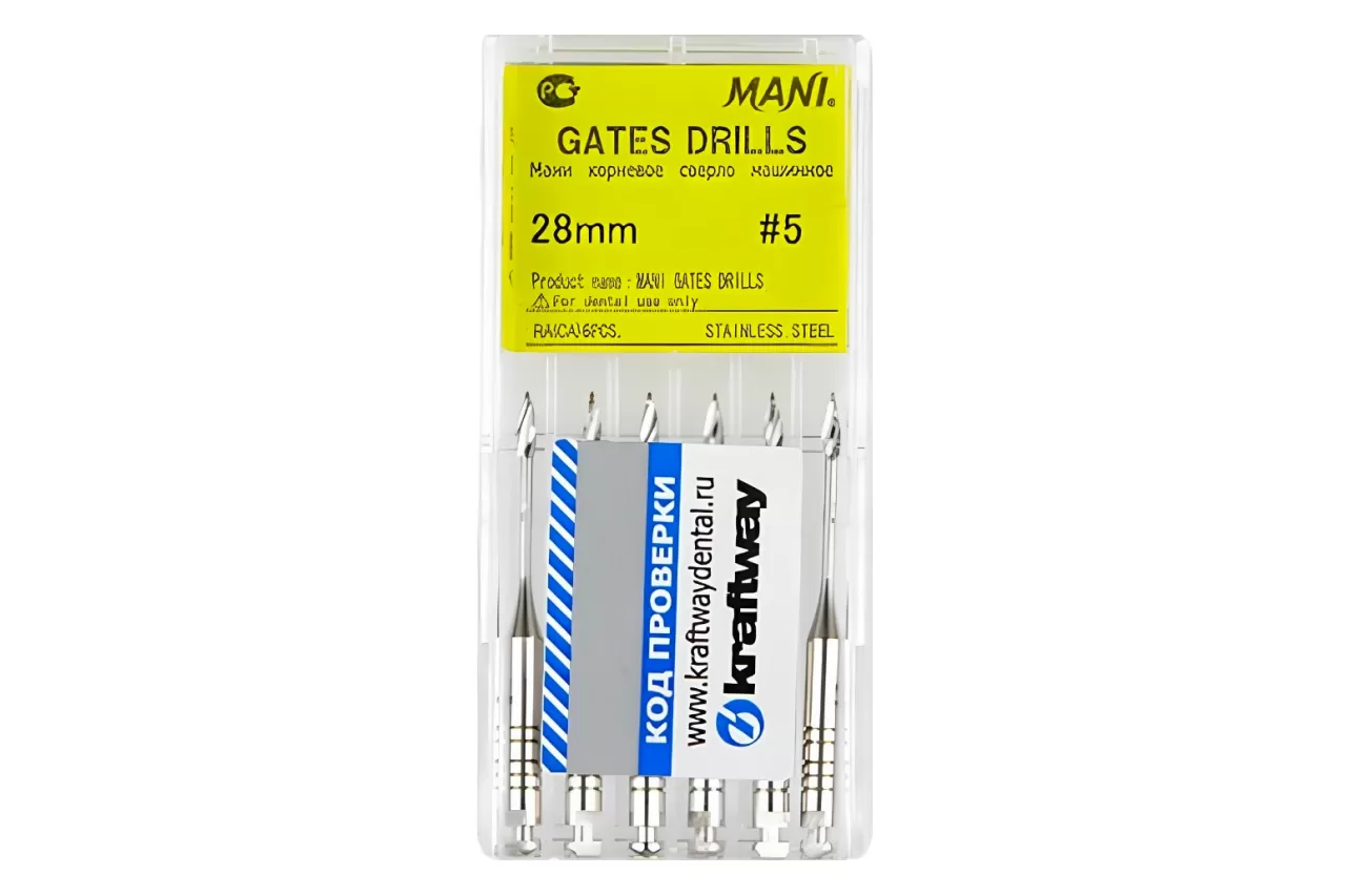 Gates drills Mani N5 L28 машинные (6 шт.)