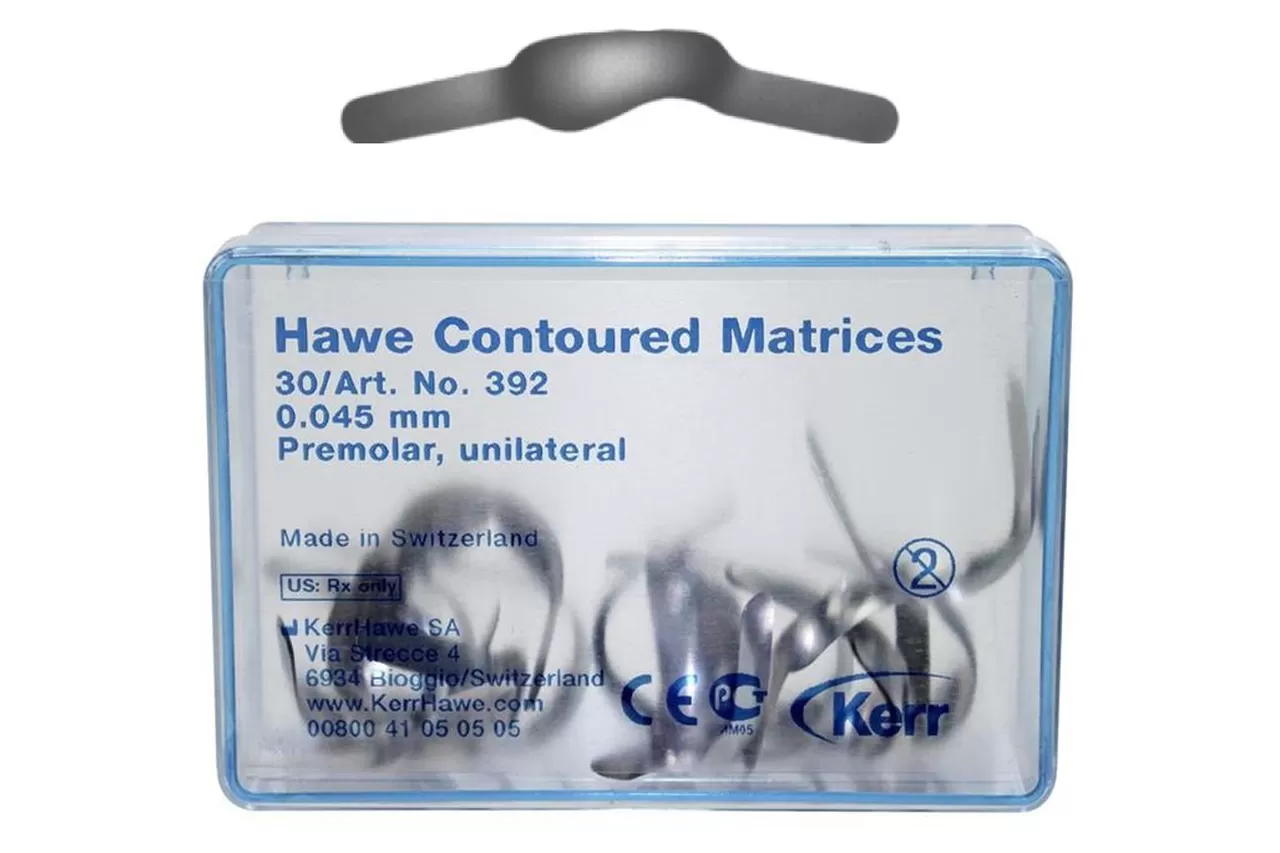 Матрицы Contoured Premolar 0,045 мм (30 шт.) односторонние, нерж.сталь (392)
