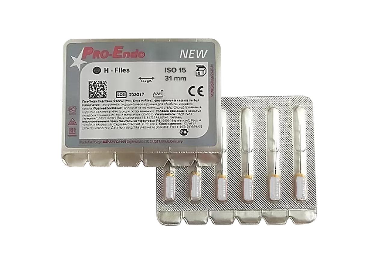 H-Files Pro-Endo N15 L31 ручные (6 шт.)