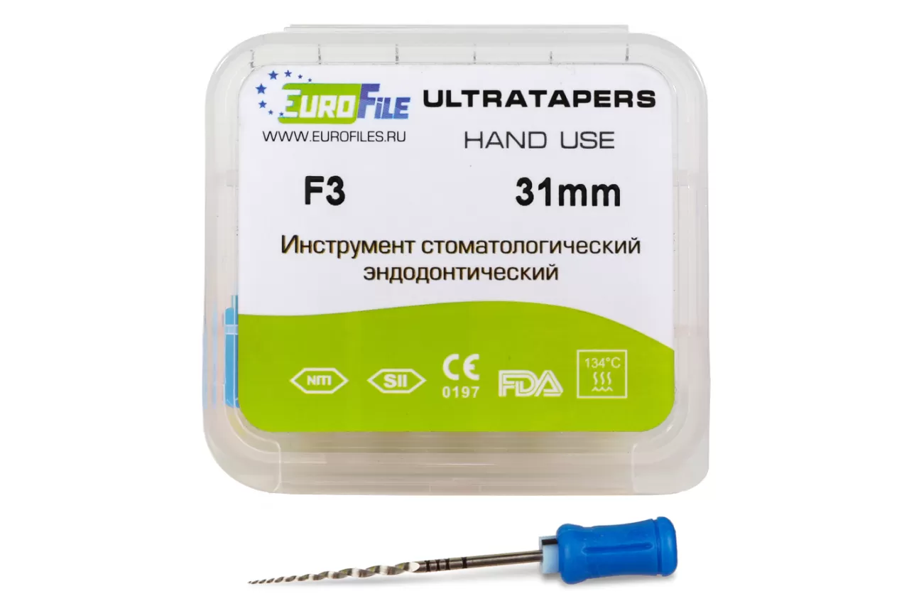 Ручные файлы 31мм F3 (6шт), Еврофайл