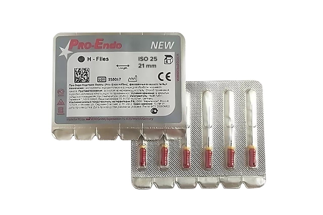H-Files Pro-Endo N25 L21 ручные (6 шт.)