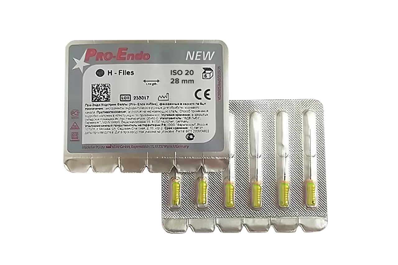 H-Files Pro-Endo N20 L28 ручные (6 шт.)