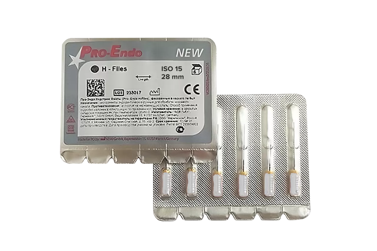 H-Files Pro-Endo N15 L28 ручные (6 шт.)