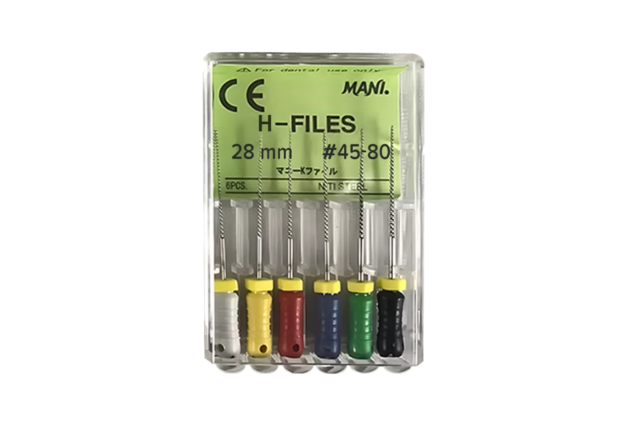 H-Files Mani N45-80 L28 ручные (6 шт.)
