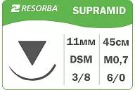 Супрамид 6151К 0.7 EP 6-0 USP, 0.45 m, игла DSM 11 мм (36 шт.)