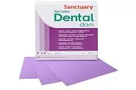 Коффердам Non Latex Dental Dams, фиолетовый, средний, мята, 152x152 мм (15 шт.)