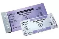 ПГА (полигликолид) PA11118 4/0 (1,5), 70 см, игла HS 22 реж. 22 мм, 1/2, неокр. (24 шт.)