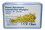 822/40 Клинья Sycamore Interdental Wedges жёлтые (100 шт.)