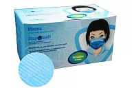 Маски на резинках,  цвет голубой (50шт.), Dispoland