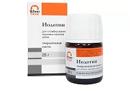 Йодотин нетвердеющая паста (25 гр.), на основе йодоформа, хлорфенола, камфоры