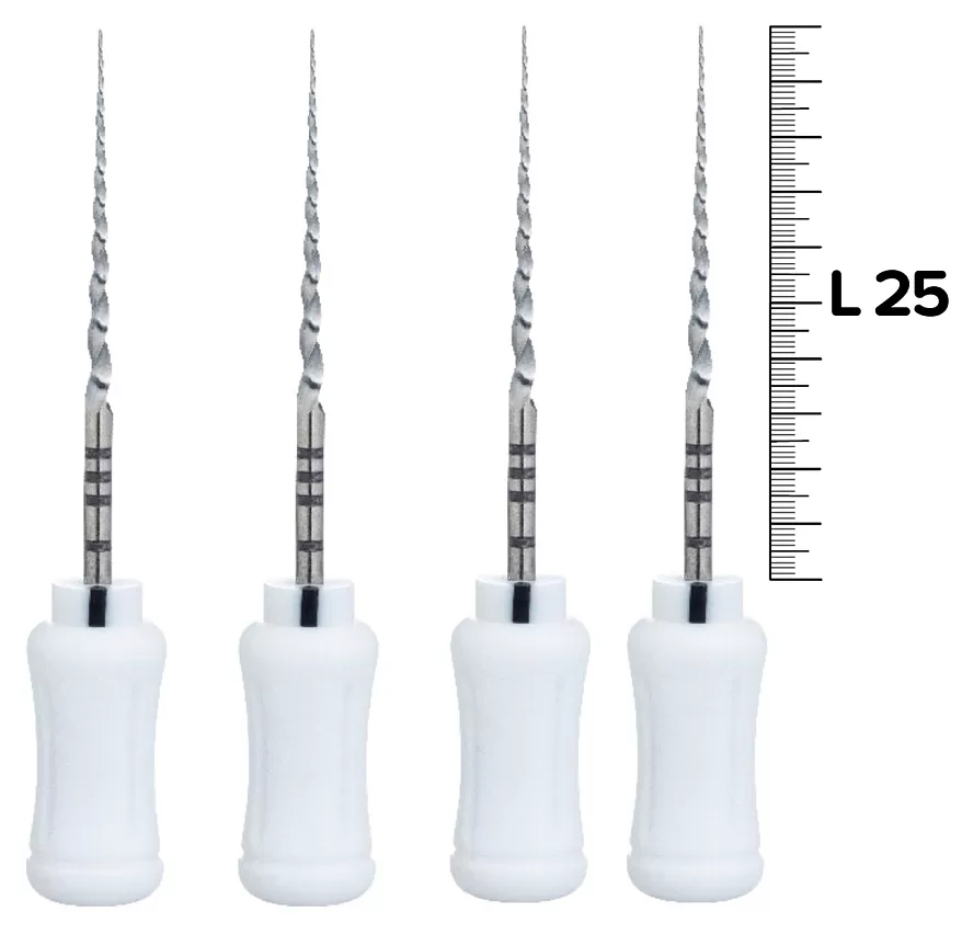 Ручные файлы 25мм S2 (6шт), Еврофайл