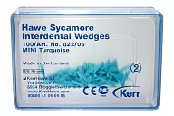 822/05 Клинья Sycamore Interdental деревянные бирюзовые (100 шт.)