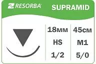 Супрамид 6111 5/0 USP, 45 см., игла HS 18 мм (1 шт.)