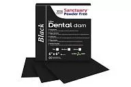 Коффердам Latex Dental Dams, черный, плотный, мята, 152x152 мм (36 шт.)