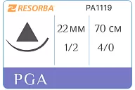 ПГА Ресорба PA11118 4/0 USP, 70 см, игла HS 22, неокр. (1 шт.)